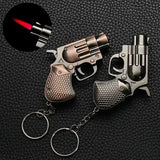 Mini Keychain Gun Lighter – Windproof Refillable Butane Lighter