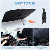 Car Umbrella Sun Shade Cover for Windshield UV Reflecting Foldable Front Car Sunshade Umbrella Easy Kitchen