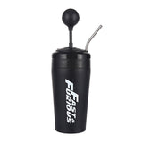 Fast and Furious 10 - Tumbler Style Tumblers with Straw and Lid, 304 Stainless Steel F10 Rocker Tumbler for Movie Fans, 500ml Water Bottle (Black)
