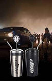 Fast and Furious 10 - Tumbler Style Tumblers with Straw and Lid, 304 Stainless Steel F10 Rocker Tumbler for Movie Fans, 500ml Water Bottle (Black)