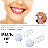 Pack Of 2 Pairs Snap-On Smile Custom Fit Perfect Smile Veneers In 3 Easy Steps