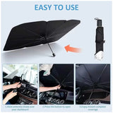 Car Umbrella Sun Shade Cover for Windshield UV Reflecting Foldable Front Car Sunshade Umbrella Easy Kitchen