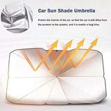 Car Umbrella Sun Shade Cover for Windshield UV Reflecting Foldable Front Car Sunshade Umbrella Easy Kitchen