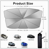 Car Umbrella Sun Shade Cover for Windshield UV Reflecting Foldable Front Car Sunshade Umbrella Easy Kitchen